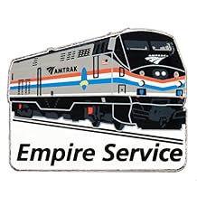 Amtrak Collector Edition Empire Service Phase III P32AC-DM Die Struck Enamel Nickel Lapel Hat Pin Train Multi 1 1/4 X 1 Inch