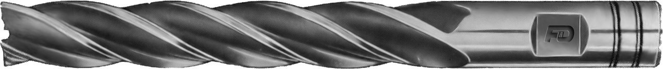 F&D Tool Company 18382-F910 Multiple Flute End Mill, Single End, Extra Long, High Speed Steel, 516 Mill Diameter, 38 Shank Diameter, 2 Flute Length, 3.75 Overall Length, 4 Number of Flutes