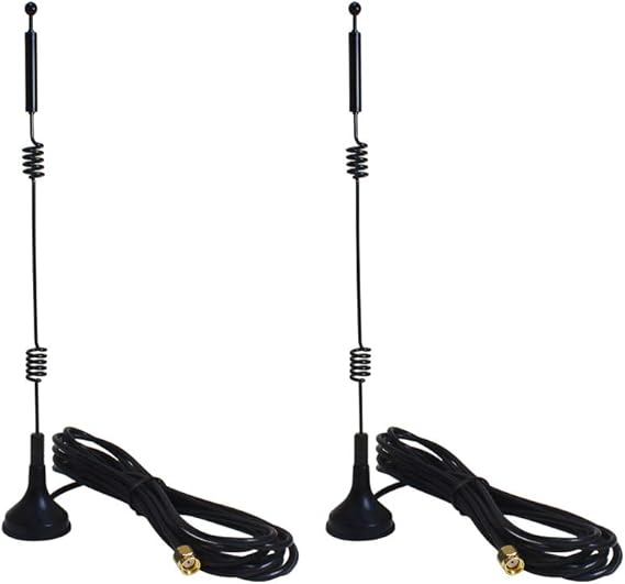 Dual Band Long Range WiFi Antenna 2-Pack, Eifagur 9dbi 2.4GHZ 5GHZ 5.8GHZ RP-SMA Connector with Magnetic Base for IP Camera WiFi Router Computer Network Devices Wireless Range Extender
