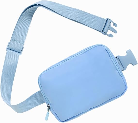 Belt bag Fanny pack crossbody bags for women Everywhere belt bag (Light blue)