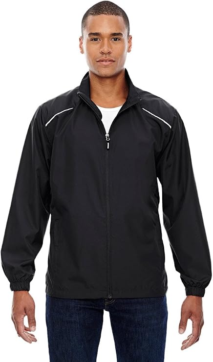 Ash City Core 365 Men's Motivate Unlined Lightweight Jacket, Large, Black 703