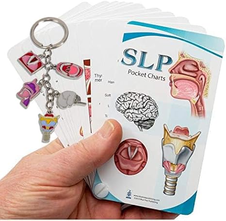 Blue Tree Publishing SLP Pocket Chart (Pocket, 5.25 x 3 x 0.1 inches) With SLP Trinket Keychain