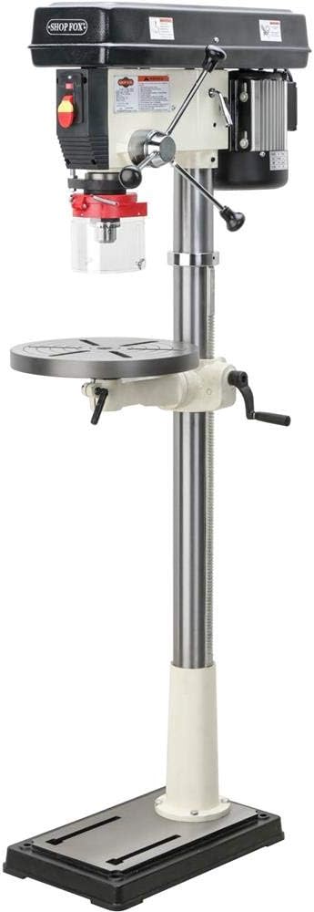 SHOP FOX W1680 1-Horsepower 17-Inch Floor Model Drill Press, 34 Inch