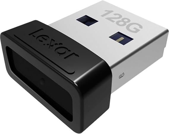 Lexar 128GB JumpDrive S47 USB 3.2 Gen 1 Flash Drive for Storage Expansion and Backup, Up To 250MB/s Read, Compact Plug-n-Stay, Black (LJDS47-128ABBKNA)