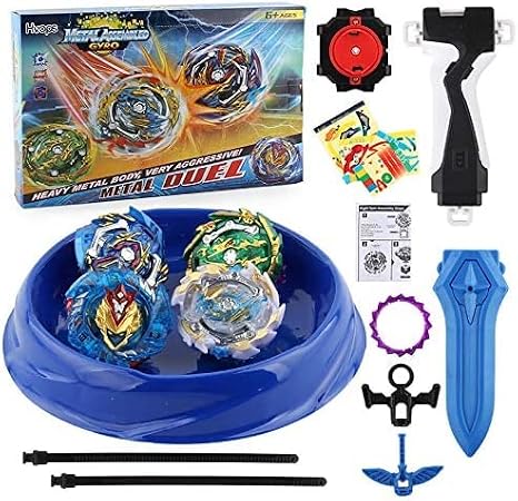 Battle Burst Tops 4 Pieces Pack, Battle Top Burst High Performance Set, Birthday Party School Gift for Kids