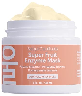 Korean Skin Care Fruit Enzyme Mask – Korean Face Mask K Beauty Face Masks Skincare Contains Skin Brightening Papaya  Pineapple  Pomegranate Extremely Effective Natural Korean Beauty Face Mask 2oz