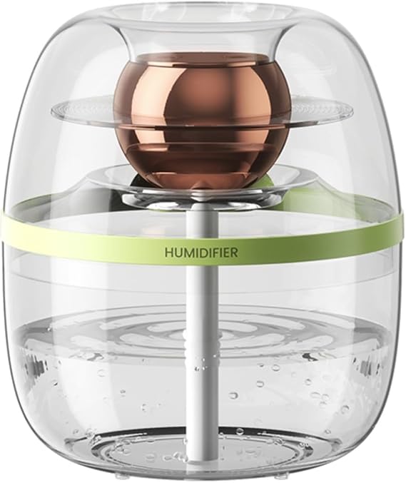 Double Spray Humidifiers For Bedroom,3L Cool Mist Ultrasonic Humidifier with Night Light,Living Room Humidifier, Automatic Mode Humidity Sensor for Bedroom Large Room Home Office & Plants (Green)