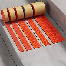 MPOWRX Non Slip Threshold Transition Strip Wood to Tile, Self-Adhesive Carpet Edge Cover Strip, Flat Floor Gap Connecting Strips for Laminate/Vinyl/Marble (Color : Red, Size : 4cm(1 5/8"))