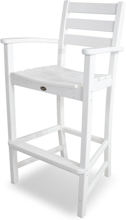 Trex Outdoor Furniture Monterey Bay Bar Classic White Arm Chair