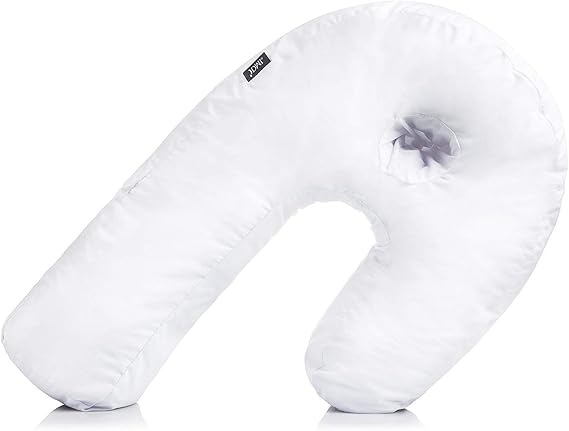 DMI U-Shaped Side Sleeping Pillows For Neck And Shoulder Pain |Side Sleeper Neck Pillow & Pregnancy Pillow Side Sleeper With Ear Hole | Back, Hip, Sciatica Relief(30"x20"x6")