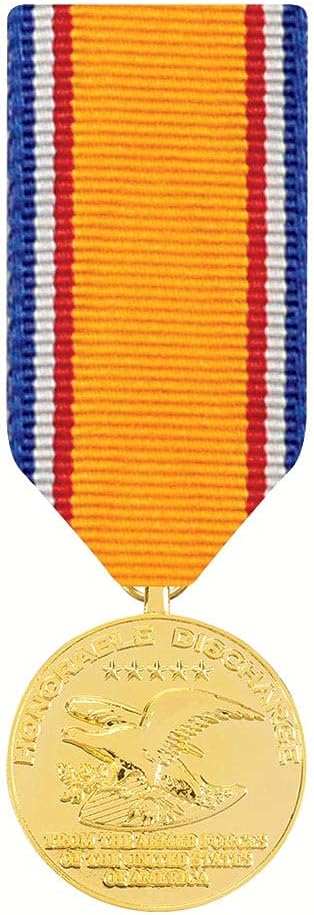 MEDALS OF AMERICA EST. 1976 Honorable Discharge Commemorative Medal Miniature Anodized