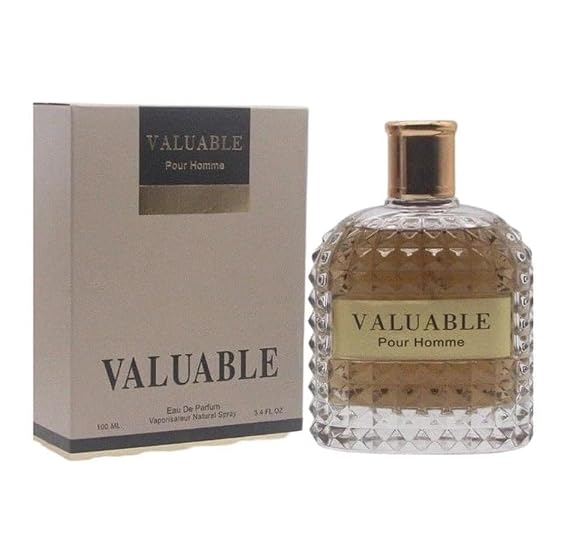Valuable Pour Homme Eau de Parfum for Men, 3.4 fl oz, Woody & Fresh Cologne with Long-Lasting Scent