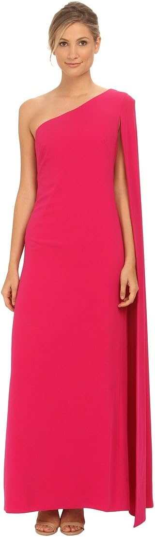 Women's Cape One-Shoulder Gown