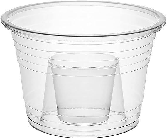 Party Essentials Soft Plastic Bomber Shot Cups, Jager Blaster Power Bombs Cups, 3 oz., 100-Count, Clear