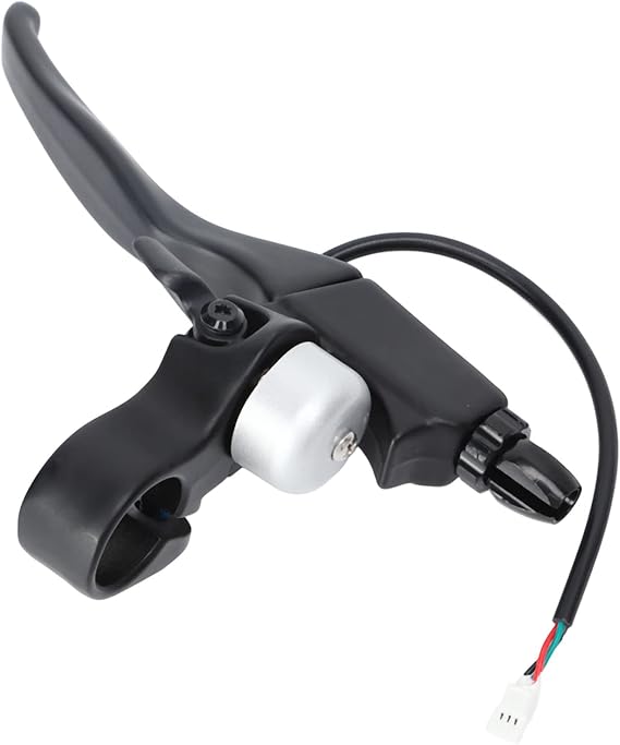 Brake Handle for Scooter, Aluminum Alloy Scooter Brake Handle Replacement, Non Slip E Scooter Lever with Bell, Black Brake Lever Replacement with Ergonomic Design, 1Pcs