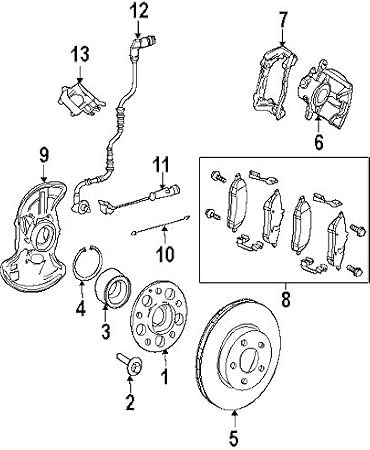 Mercedes-Benz 204 540 05 17, ABS Wheel Speed Sensor