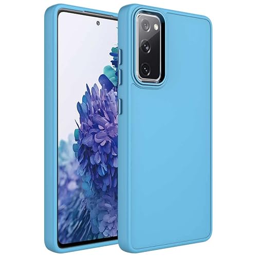Spia Samsung Galaxy S20 FE Kılıf Sierra Mavi Luma Metal Kamera Lens Çerçeveli Kapak Orijinal Esnek Dayanıklı Darbe Karşıtı Koruyucu Yeni Nesil Tasarım Samsung Galaxy S20 FE, Sierra Mavi