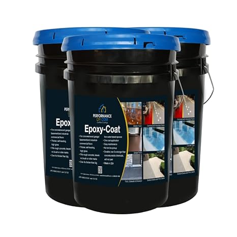 Epoxy Floor Kit Good Full Kit White Base with Blue Gray Blend Flake Covers 2,500 sq. ft. at 9.7 mils Thickness Ideal for Garage, Basement, Concrete Floors, and More