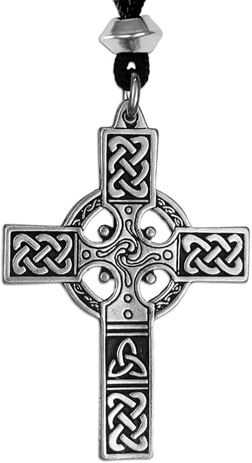 Celtic Knot Cross Pendant: Double-Sided Irish Faith Necklace
