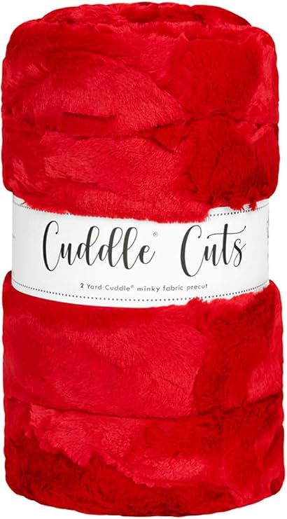 Shannon Fabrics Minky Luxe Cuddle 2 Yard Cuddle Cut Hide Cardinal
