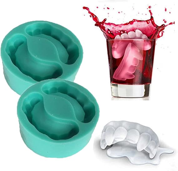 Cestony Vampire Tooth Silicone Molds for DIY Cake Fondant Biscuit Cookies Sugar Pudding Chocolate Hard Candies Dessert Decor