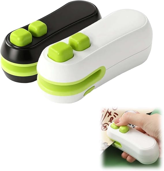 Mini Bag Sealer, 2 in 1 Heat Sealer and Cutter, Portable Handheld Resealer Machine for Plastic Bags, Snacks, Food Storage 2 Mix