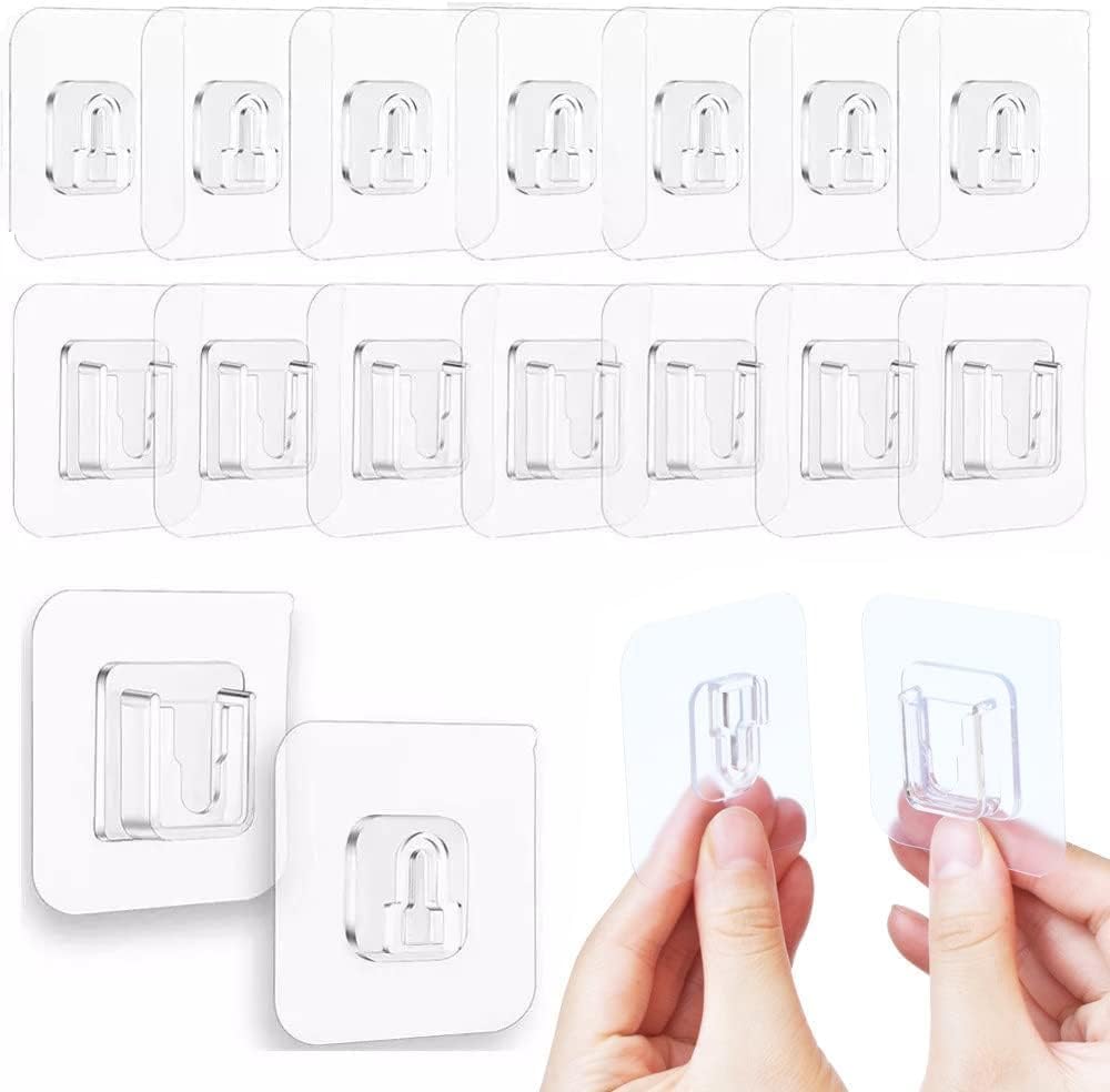 AEE® 6 Çift Yapışkanlı Geçmeli Asma Aparatı Kanca Askı Sabitleyici Klips Seti – Delmeden Montaj – Su Geçirmez Güçlü Yapışkan – Duş Rafı, Mutfak, Banyo ve Ev Düzenleyici Sabitleme Aparatı