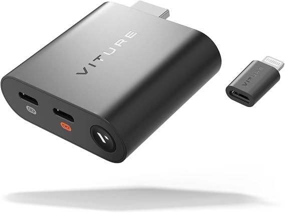VITURE HDMI XR Adapter Compatible with iPhone 14 & Earlier Models Multi-Screen/3DoF Enhanced/VR Video Support 2.8 Hours of Operation Play While Charging Direct Connection to PS/Xbox/Game Consoles | マルチスクリーン/3DoF強化/VR動画対応 2.8駆動時間 PS/Xbx/ゲーム機直結 VITURE LumaシリーズおよびVITURE Beastには対応しておりません