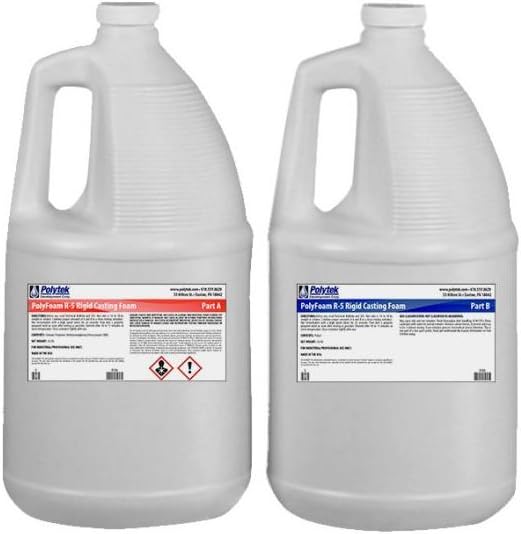 Polytek PolyFoam R-5 Rigid Casting Foam 5 lb/ft3 (16lb Kit)