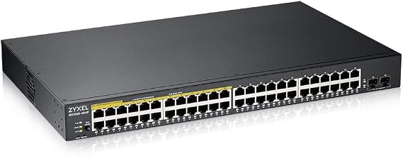 Zyxel 48 Port Network Ethernet Switch | Smart Managed PoE+ | GS1900-48HPV2