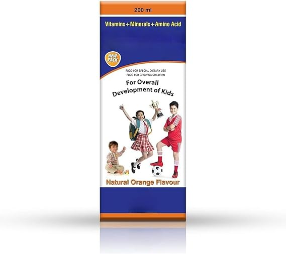 Multivitamin Syrup for Children Upto 12 Years with Vitamins, Minerals for Overall Growth, Health & Immunity, Maintain Daily Energy |200Ml