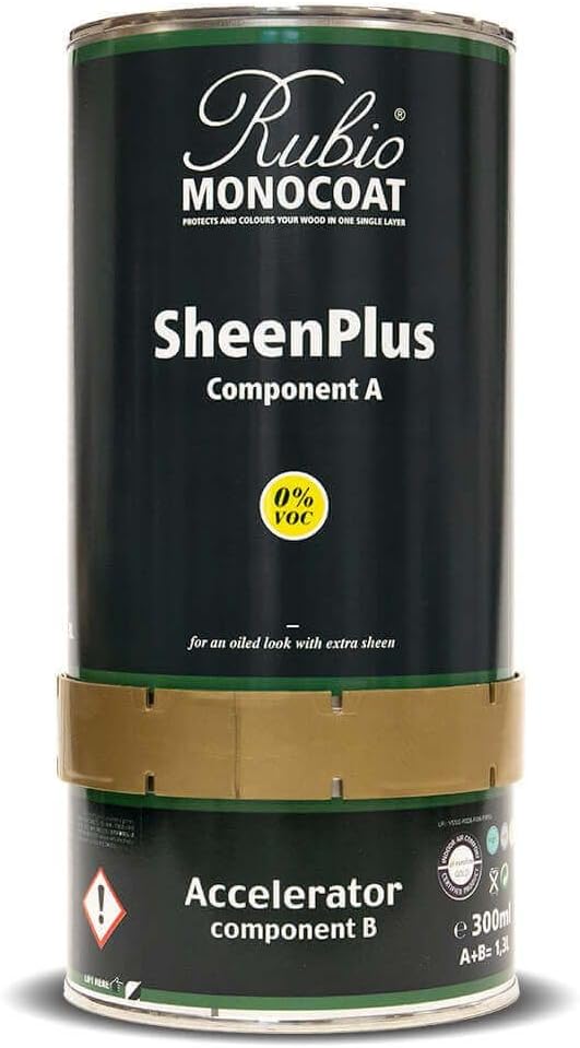Rubio Monocoat SheenPlus 2,080 ft2 | 0% VOC Satin Look Sheen Enhancer & Wood Finish for Interior Surfaces, Furniture, Floors, Countertops & Tables Finished with Oil Plus 2C | 1.3 L
