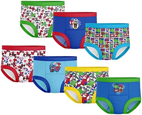 Spiderman Boys Superhero 7pk-10pk Potty Training Pants With Success Chart & Stickers With Spiderman, Hulk & More Sizes 18m, 2t, 3t, 4t