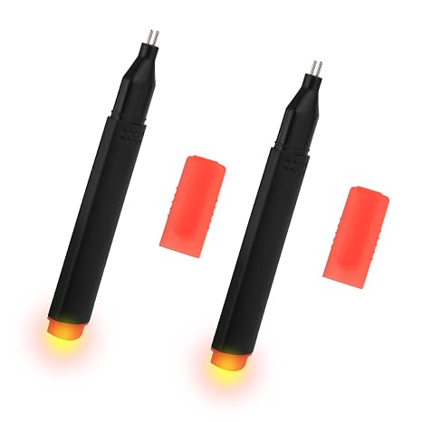 2pcs Conductivity Test Pen, Continuity Tester for Grounding Mats Sheets Pads Pillowcases Blankets & Wristbands Conductive Electric Pen with Instant Results Ensuring Effective Earthing Connection