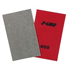 Z-Lion Diamond Abrasive Paper Sheets 400 Grit Diamond Sandpaper for Grinding Stone Glass Ceramic 2-Pcs