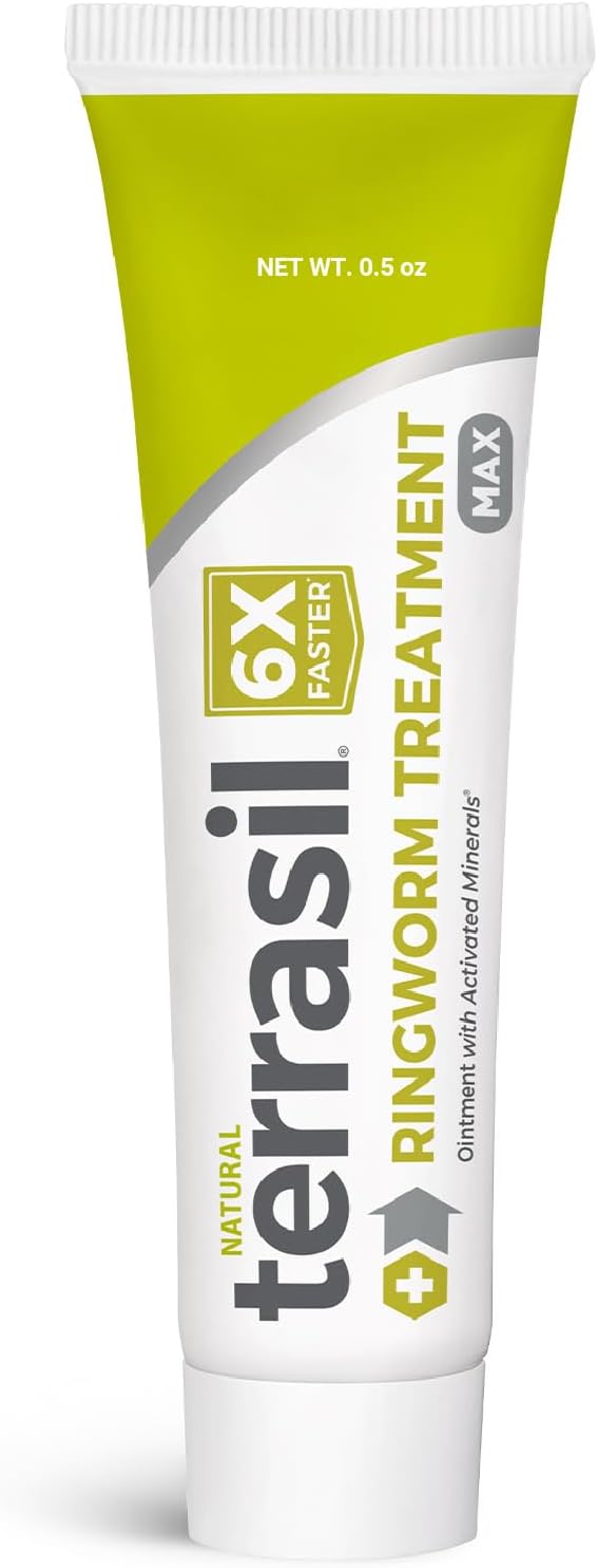 terrasil Ringworm Treatment for Humans – Antifungal Ringworm Cream for Adults & Kids, Clinically Proven 1% Clotrimazole Cream, Treats Most Ringworm Infections, Soothing Relief of Itchy Skin 0.5oz