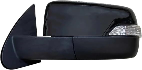 Car Outside Side External Rearview Rear view Mirror Assembly Compatible with ZX Auto Terralord Auto With Turn Signal Mirror Assy(Black Left)