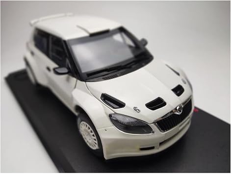 Scale Finished Model Car 1/18 For SKODA FABIA SUPER 2000 Alloy Diecast Racing Car Model Static Simulation Adult Collectible Ornament Miniature Replica Car