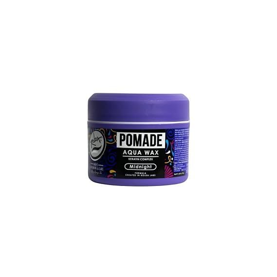Rolda Midnight Hair Pomade for Men - Water-Based & Flake-Free Men's Hair Products with Medium Hold & Shine - Made with a Strengthening Keratin Complex - Non-Greasy & Residue-Free (5.29 oz)