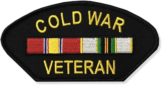 Cold War Veteran Patch with Ribbons Graphic Licensed Military Apparel Patriotic Products Gifts for Veterans Families and Retired