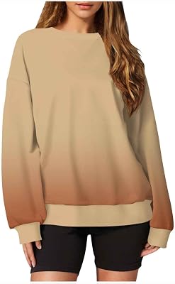 Oversized Sweatshirts For Women Crewneck Long Sleeve Tie Dye Pullover Tops Loose Fit Winter Fashion Outfits 2024