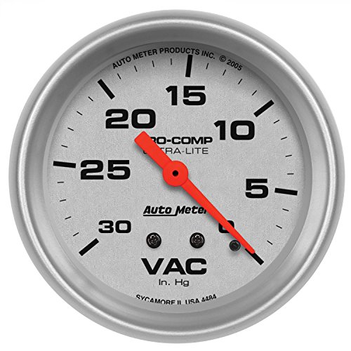 Auto Meter 4484 Ultra-Lite Mechanical Vacuum Gauge , 2.625 in.