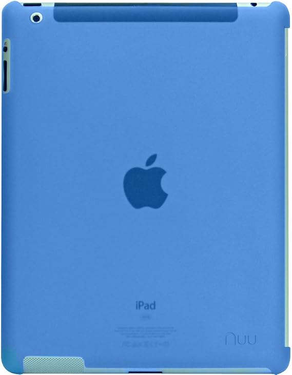 NUU BaseCase Slim-Fitting Cover f/iPad 2 & new iPad - Transparent Blue