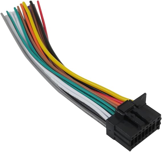 Car Radio Wire Harness Replacement for Kenwood DDX Series DDX25BT DDX26BT DDX276BT DDX350BT DDX375BT DDX376BT DDX394 DDX395 DDX396