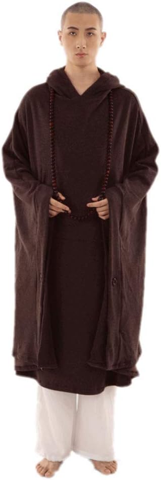 ZanYing Meditation Buddhist Hooded Cotton Cloak Winter Oversize Coat