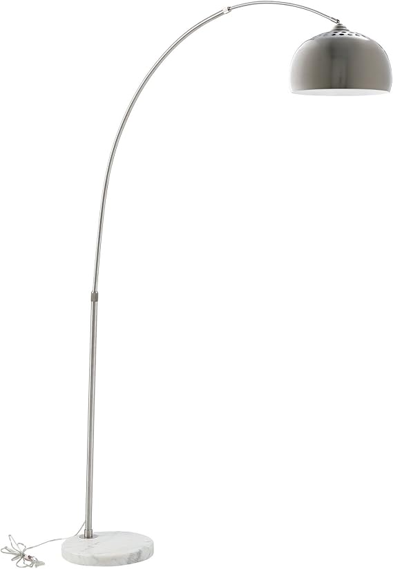 Modway Arco Style Lamp with White Round Marble Base