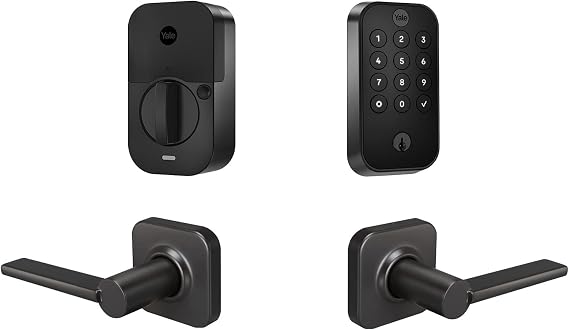 Yale Assure Lock 2 Keypad with Bluetooth and Valdosta Lever in Black Suede