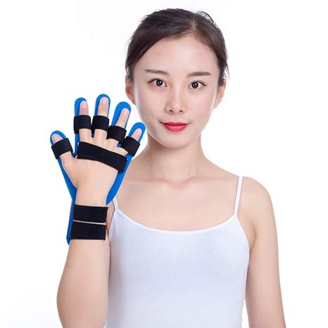 Finger Training Device,Stroke Rehab Equipment Finger Orthotics Fingerboard Stroke Hemiplegia Finger Orthotics Points for Stroke/Hemiplegia/Traumatic Brain Injury Suitable for Left and Right Han