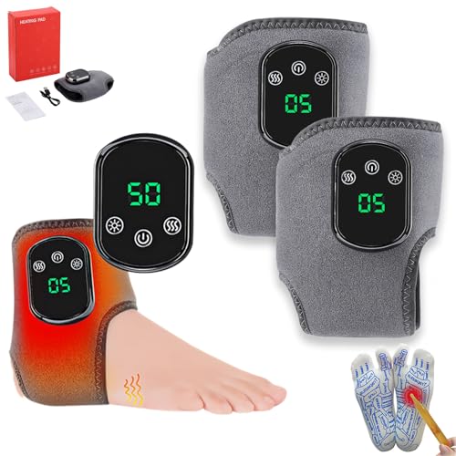 Foot Massager, Triple Method Massager, 3-in-1 Foot Massagers, Wireless Portable Foot Massagers for HomeOfficeTravel, 3-Speed & 5-Temperature 2 Pcs