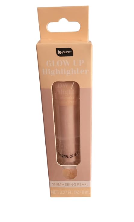 B.pure Glow Up Highlighter, Spartkling Rose and Shimmering Pearl, 0.27 Fl Oz. (Shimmering Pearl)